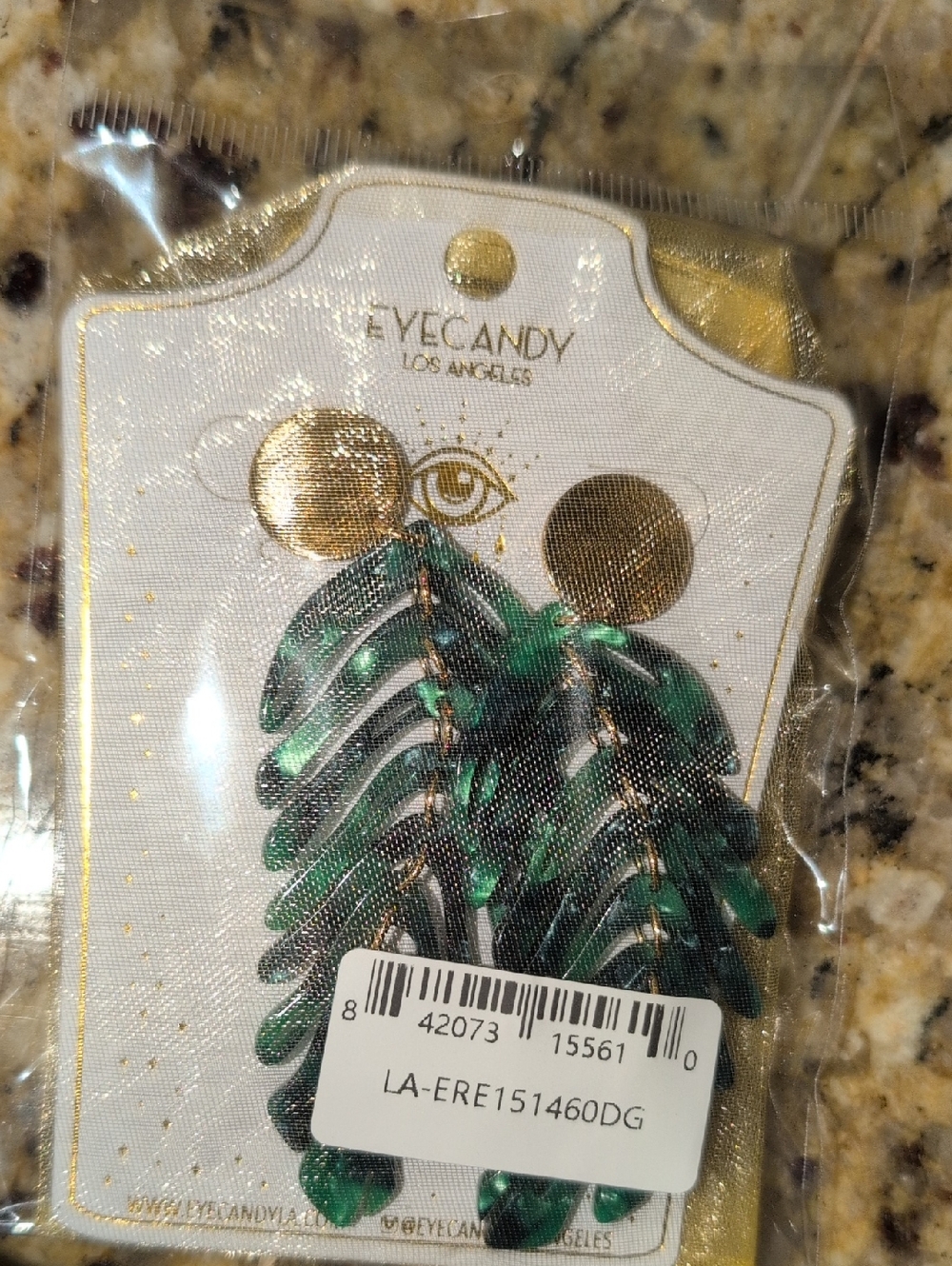 NEW (Nordstrom) Eye Candy Los Angeles Leaf Drop Statement Earrings